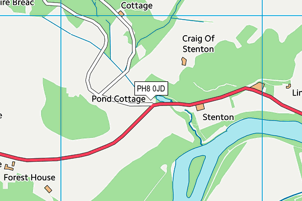 PH8 0JD map - OS VectorMap District (Ordnance Survey) PH8 0JD map - OS VectorMap District (Ordnance Survey)