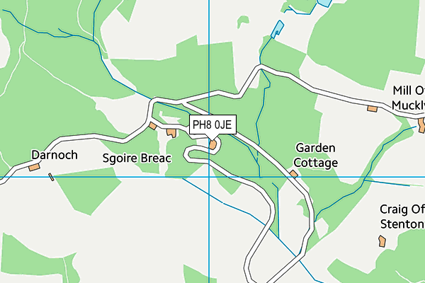 PH8 0JE map - OS VectorMap District (Ordnance Survey) PH8 0JE map - OS VectorMap District (Ordnance Survey)