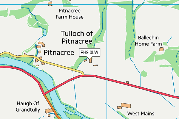 PH9 0LW map - OS VectorMap District (Ordnance Survey) PH9 0LW map - OS VectorMap District (Ordnance Survey)