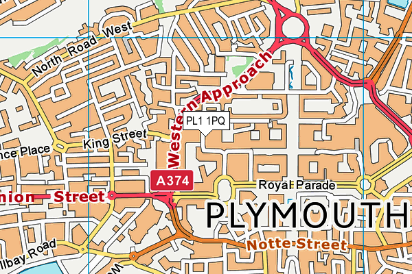PL1 1PQ map - OS VectorMap District (Ordnance Survey) PL1 1PQ map - OS VectorMap District (Ordnance Survey)