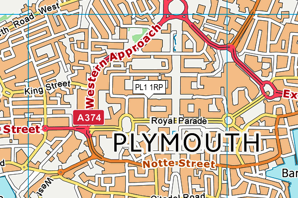 PL1 1RP map - OS VectorMap District (Ordnance Survey) PL1 1RP map - OS VectorMap District (Ordnance Survey)