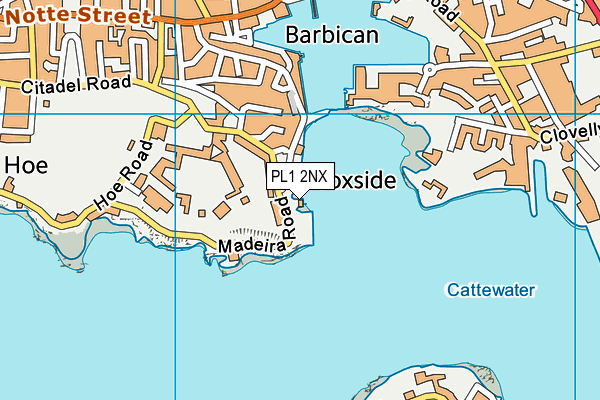 PL1 2NX map - OS VectorMap District (Ordnance Survey) PL1 2NX map - OS VectorMap District (Ordnance Survey)