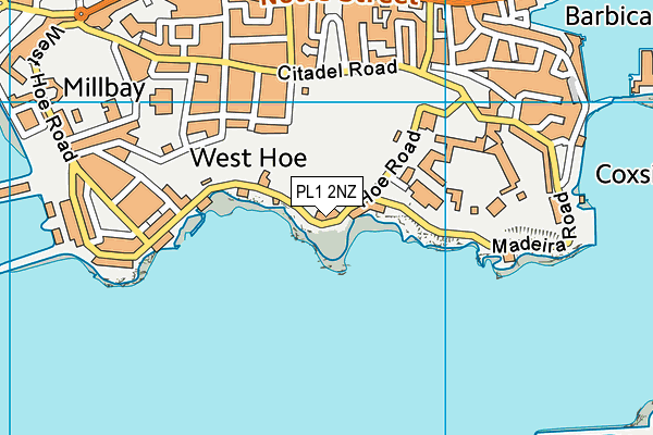 PL1 2NZ map - OS VectorMap District (Ordnance Survey) PL1 2NZ map - OS VectorMap District (Ordnance Survey)