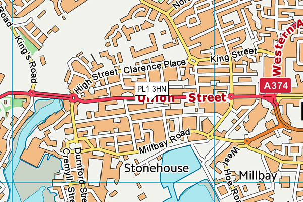 PL1 3HN map - OS VectorMap District (Ordnance Survey) PL1 3HN map - OS VectorMap District (Ordnance Survey)