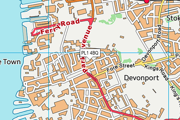 PL1 4BQ map - OS VectorMap District (Ordnance Survey) PL1 4BQ map - OS VectorMap District (Ordnance Survey)
