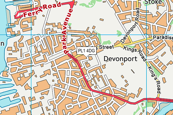 PL1 4DG map - OS VectorMap District (Ordnance Survey) PL1 4DG map - OS VectorMap District (Ordnance Survey)