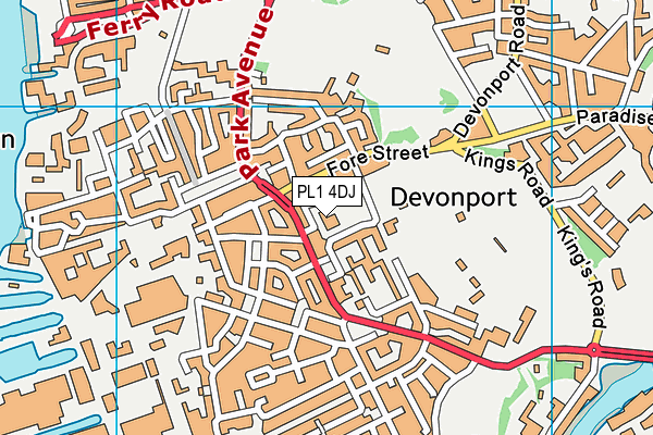 PL1 4DJ map - OS VectorMap District (Ordnance Survey) PL1 4DJ map - OS VectorMap District (Ordnance Survey)