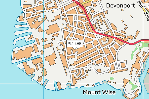 PL1 4HE map - OS VectorMap District (Ordnance Survey) PL1 4HE map - OS VectorMap District (Ordnance Survey)