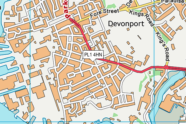 PL1 4HN map - OS VectorMap District (Ordnance Survey) PL1 4HN map - OS VectorMap District (Ordnance Survey)
