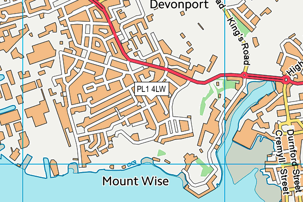PL1 4LW map - OS VectorMap District (Ordnance Survey) PL1 4LW map - OS VectorMap District (Ordnance Survey)