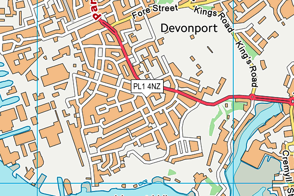 PL1 4NZ map - OS VectorMap District (Ordnance Survey) PL1 4NZ map - OS VectorMap District (Ordnance Survey)