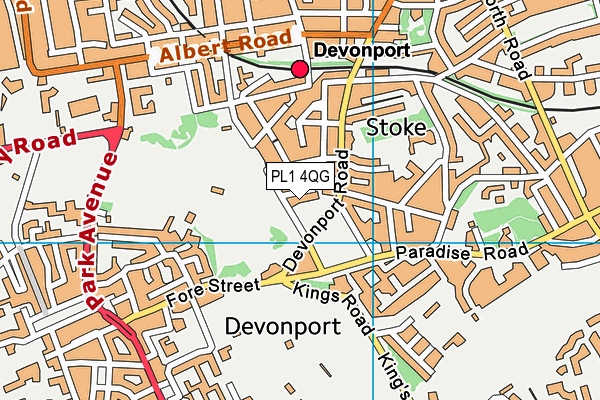 PL1 4QG map - OS VectorMap District (Ordnance Survey) PL1 4QG map - OS VectorMap District (Ordnance Survey)