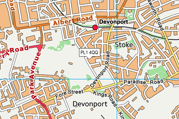 PL1 4QQ map - OS VectorMap District (Ordnance Survey) PL1 4QQ map - OS VectorMap District (Ordnance Survey)