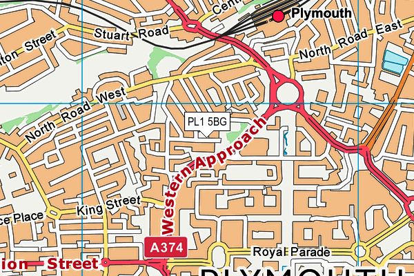 PL1 5BG map - OS VectorMap District (Ordnance Survey) PL1 5BG map - OS VectorMap District (Ordnance Survey)