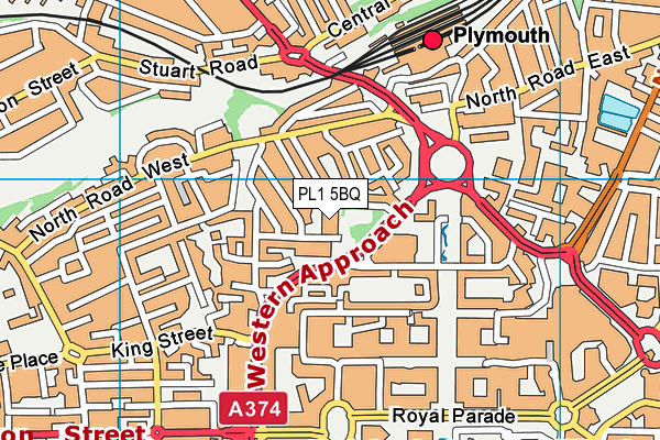 PL1 5BQ map - OS VectorMap District (Ordnance Survey) PL1 5BQ map - OS VectorMap District (Ordnance Survey)