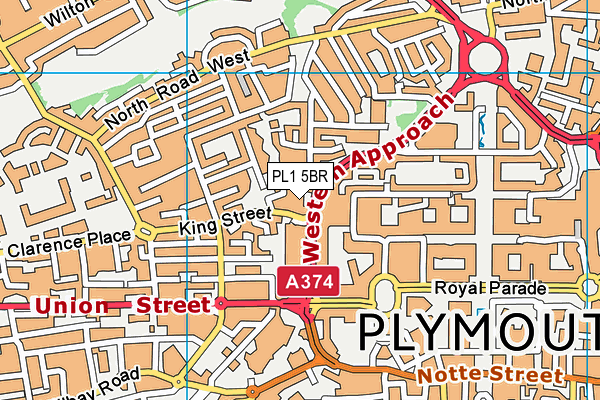 PL1 5BR map - OS VectorMap District (Ordnance Survey) PL1 5BR map - OS VectorMap District (Ordnance Survey)