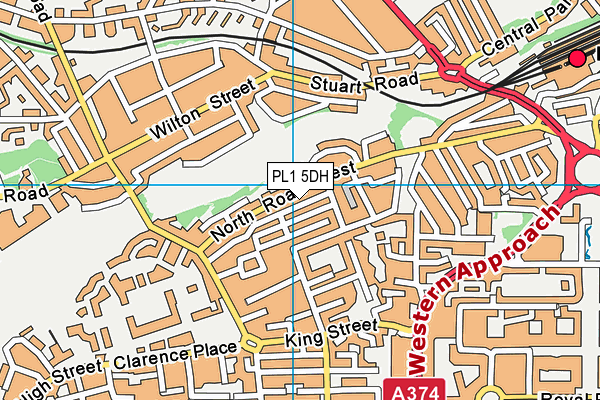 PL1 5DH map - OS VectorMap District (Ordnance Survey) PL1 5DH map - OS VectorMap District (Ordnance Survey)