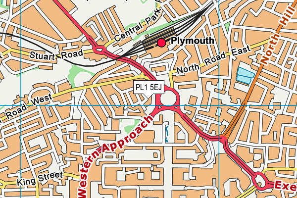PL1 5EJ map - OS VectorMap District (Ordnance Survey) PL1 5EJ map - OS VectorMap District (Ordnance Survey)