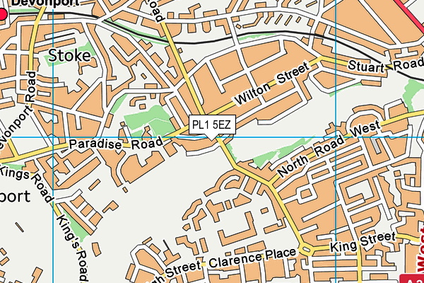 PL1 5EZ map - OS VectorMap District (Ordnance Survey) PL1 5EZ map - OS VectorMap District (Ordnance Survey)