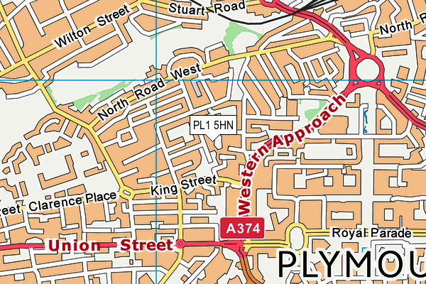 PL1 5HN map - OS VectorMap District (Ordnance Survey) PL1 5HN map - OS VectorMap District (Ordnance Survey)