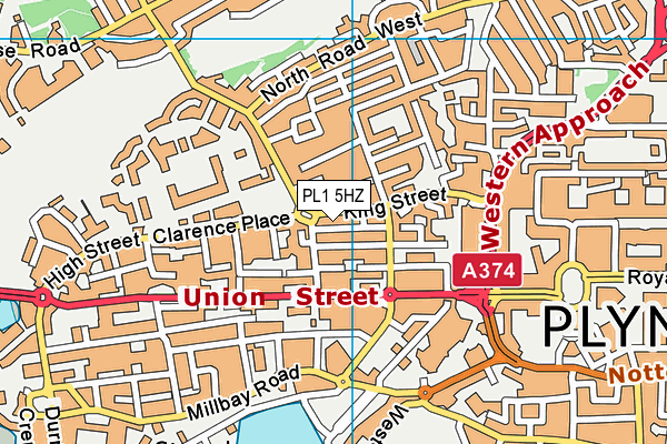 PL1 5HZ map - OS VectorMap District (Ordnance Survey) PL1 5HZ map - OS VectorMap District (Ordnance Survey)