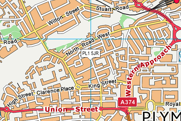 PL1 5JR map - OS VectorMap District (Ordnance Survey) PL1 5JR map - OS VectorMap District (Ordnance Survey)