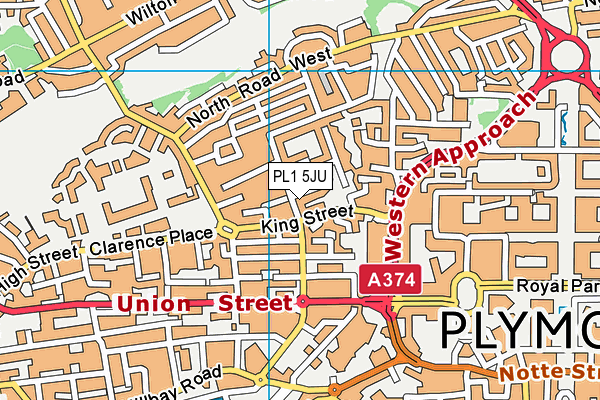 PL1 5JU map - OS VectorMap District (Ordnance Survey) PL1 5JU map - OS VectorMap District (Ordnance Survey)
