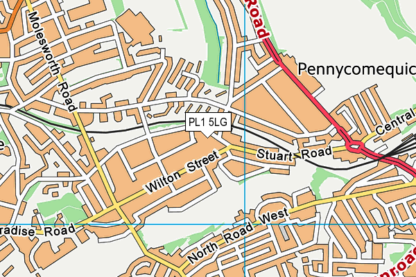 PL1 5LG map - OS VectorMap District (Ordnance Survey) PL1 5LG map - OS VectorMap District (Ordnance Survey)