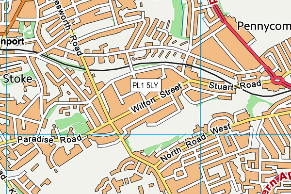 PL1 5LY map - OS VectorMap District (Ordnance Survey) PL1 5LY map - OS VectorMap District (Ordnance Survey)