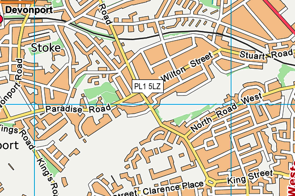 PL1 5LZ map - OS VectorMap District (Ordnance Survey) PL1 5LZ map - OS VectorMap District (Ordnance Survey)