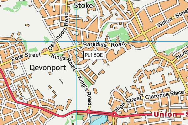 PL1 5QE map - OS VectorMap District (Ordnance Survey) PL1 5QE map - OS VectorMap District (Ordnance Survey)