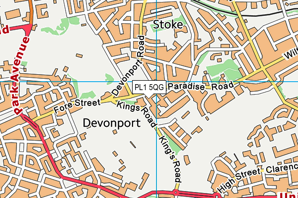 PL1 5QG map - OS VectorMap District (Ordnance Survey) PL1 5QG map - OS VectorMap District (Ordnance Survey)
