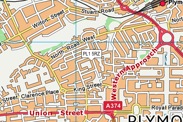 PL1 5RZ map - OS VectorMap District (Ordnance Survey) PL1 5RZ map - OS VectorMap District (Ordnance Survey)