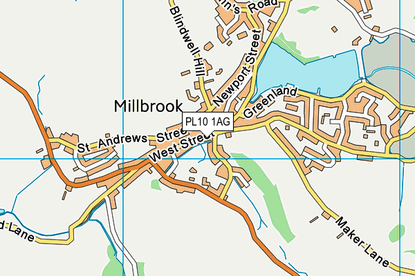 PL10 1AG map - OS VectorMap District (Ordnance Survey) PL10 1AG map - OS VectorMap District (Ordnance Survey)