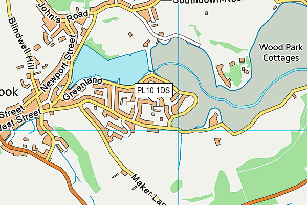 PL10 1DS map - OS VectorMap District (Ordnance Survey) PL10 1DS map - OS VectorMap District (Ordnance Survey)