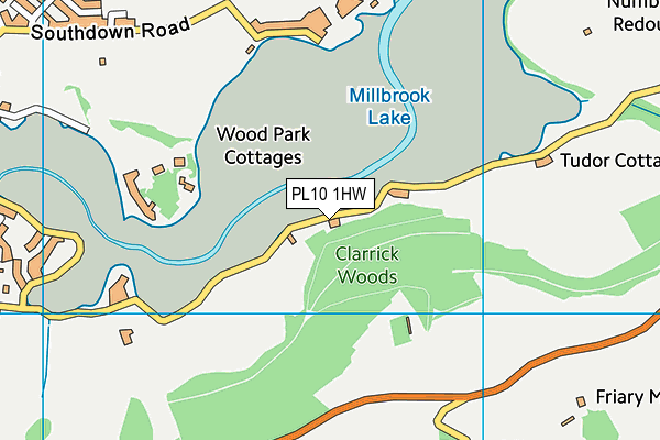 PL10 1HW map - OS VectorMap District (Ordnance Survey) PL10 1HW map - OS VectorMap District (Ordnance Survey)