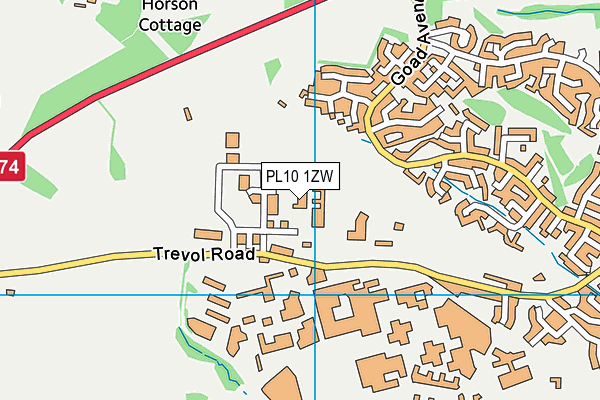 PL10 1ZW map - OS VectorMap District (Ordnance Survey) PL10 1ZW map - OS VectorMap District (Ordnance Survey)