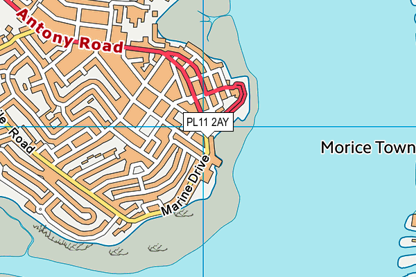 PL11 2AY map - OS VectorMap District (Ordnance Survey) PL11 2AY map - OS VectorMap District (Ordnance Survey)