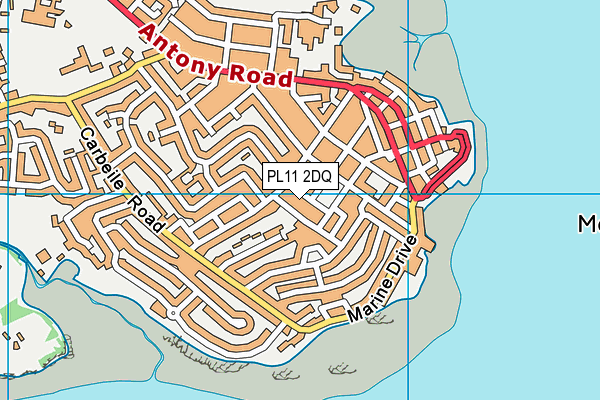 PL11 2DQ map - OS VectorMap District (Ordnance Survey) PL11 2DQ map - OS VectorMap District (Ordnance Survey)