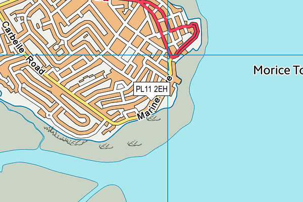 PL11 2EH map - OS VectorMap District (Ordnance Survey)