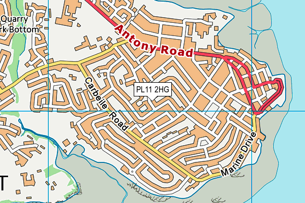PL11 2HG map - OS VectorMap District (Ordnance Survey) PL11 2HG map - OS VectorMap District (Ordnance Survey)