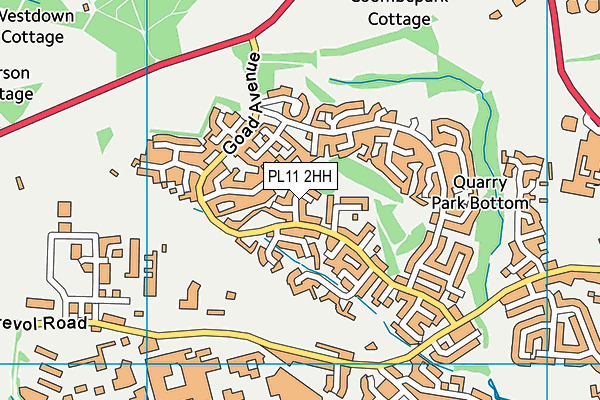 PL11 2HH map - OS VectorMap District (Ordnance Survey) PL11 2HH map - OS VectorMap District (Ordnance Survey)