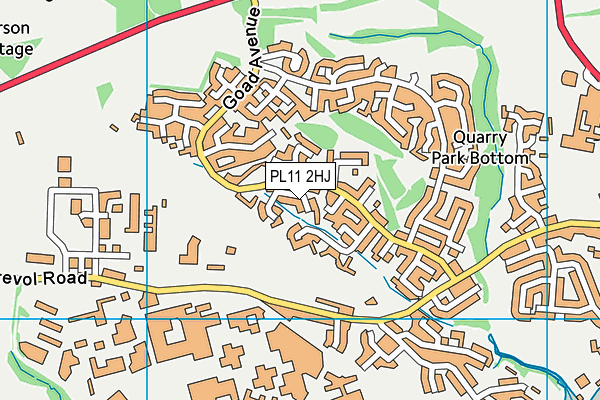 PL11 2HJ map - OS VectorMap District (Ordnance Survey)
