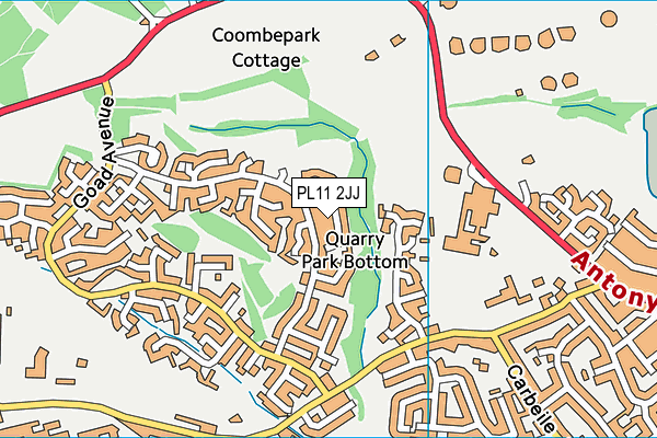 PL11 2JJ map - OS VectorMap District (Ordnance Survey) PL11 2JJ map - OS VectorMap District (Ordnance Survey)