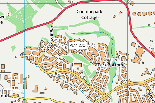 PL11 2JQ map - OS VectorMap District (Ordnance Survey) PL11 2JQ map - OS VectorMap District (Ordnance Survey)