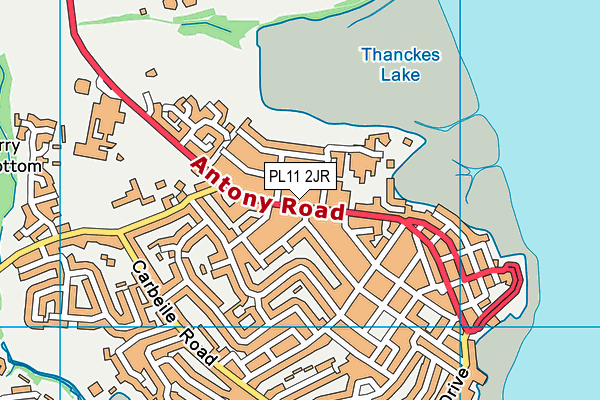 PL11 2JR map - OS VectorMap District (Ordnance Survey) PL11 2JR map - OS VectorMap District (Ordnance Survey)