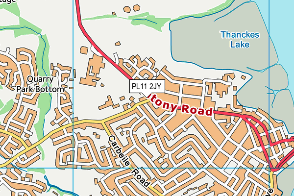 PL11 2JY map - OS VectorMap District (Ordnance Survey) PL11 2JY map - OS VectorMap District (Ordnance Survey)