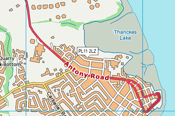 PL11 2LZ map - OS VectorMap District (Ordnance Survey) PL11 2LZ map - OS VectorMap District (Ordnance Survey)