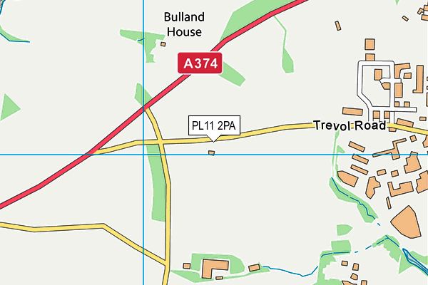 PL11 2PA map - OS VectorMap District (Ordnance Survey) PL11 2PA map - OS VectorMap District (Ordnance Survey)