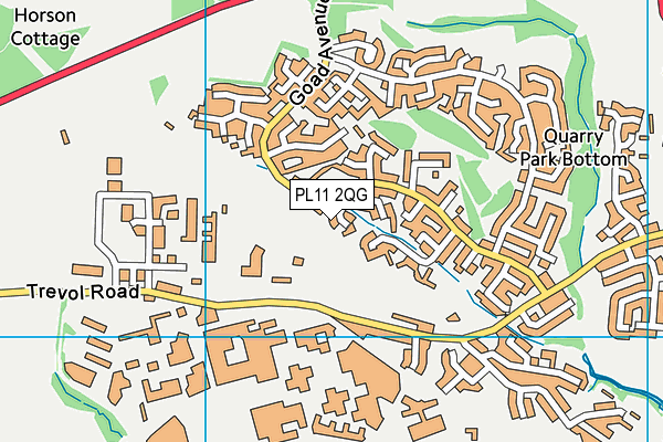 PL11 2QG map - OS VectorMap District (Ordnance Survey) PL11 2QG map - OS VectorMap District (Ordnance Survey)